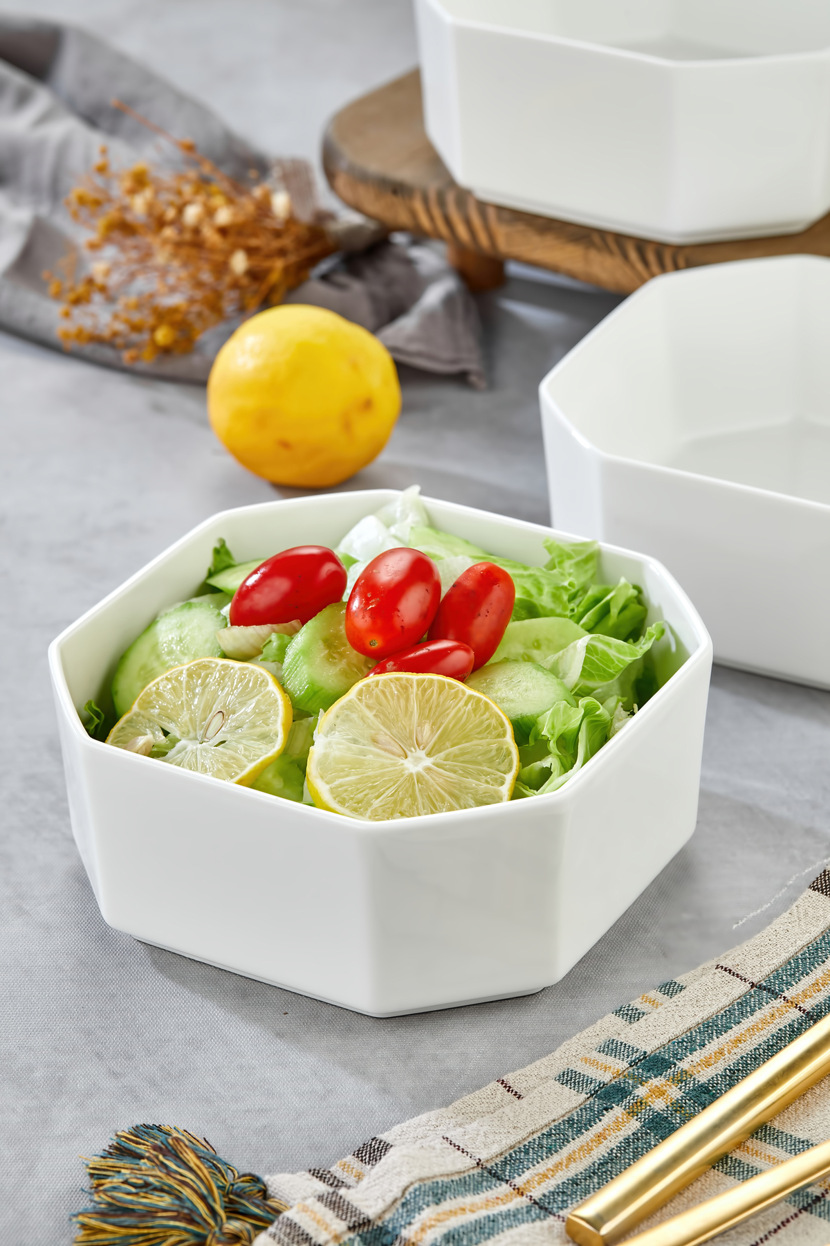 3’lü Porselen Salata ve Servis Kasesi Seti 14,4x5,8 cm – Şık Tasa