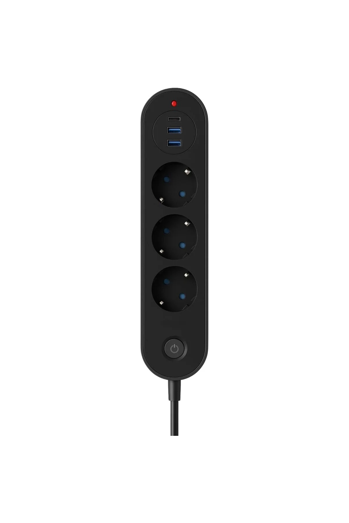 3’lü Priz | 2 USB-A + 1 USB-C | Termal Akım Korumalı, 2500W Güç, 