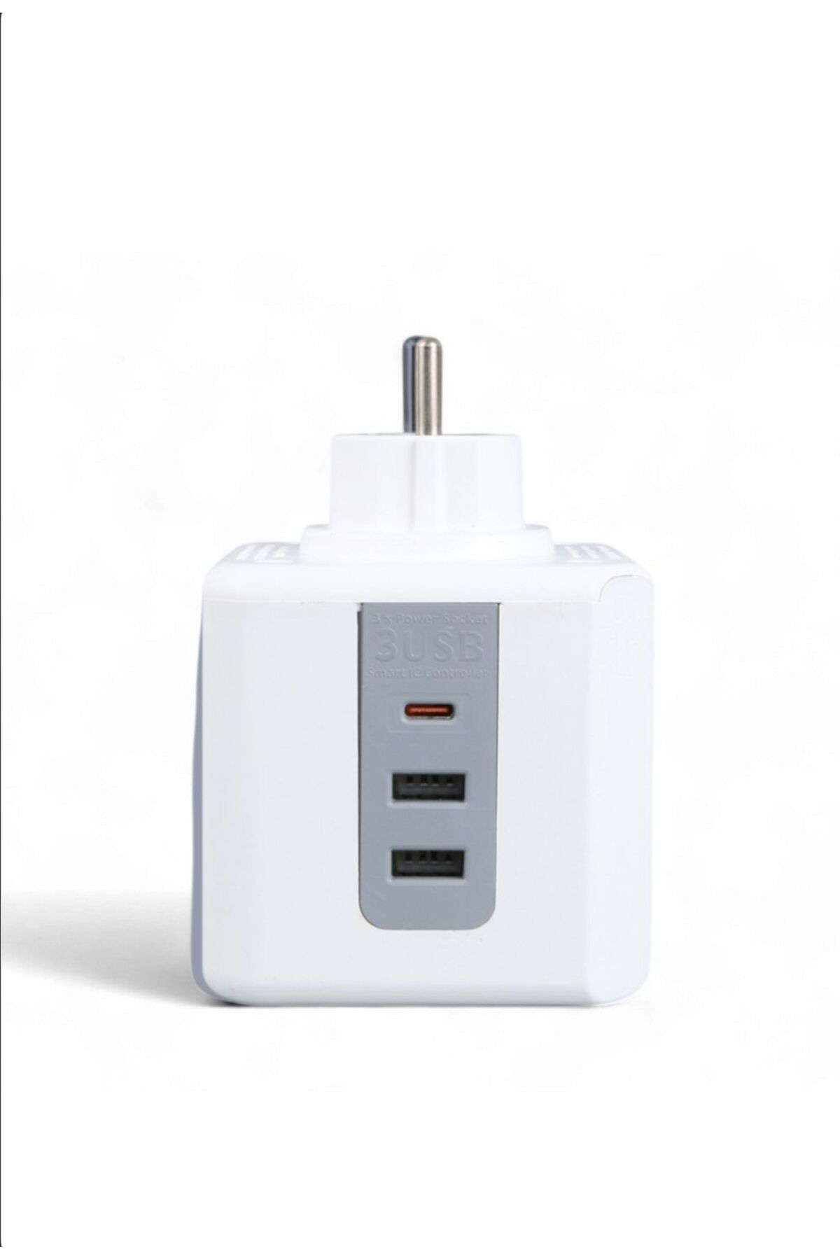 3’lü Priz 2x USB + 1x Type-C Girişli – Çocuk Korumalı ve Termal K