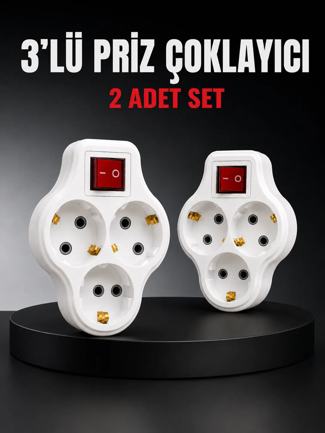 3’lü Priz Çoklayıcı 2 Adet Set Anahtarlı Kablosuz Duvar Tipi Priz Çoğaltıcı Fiyatı, Yorumları ve Özellikleri