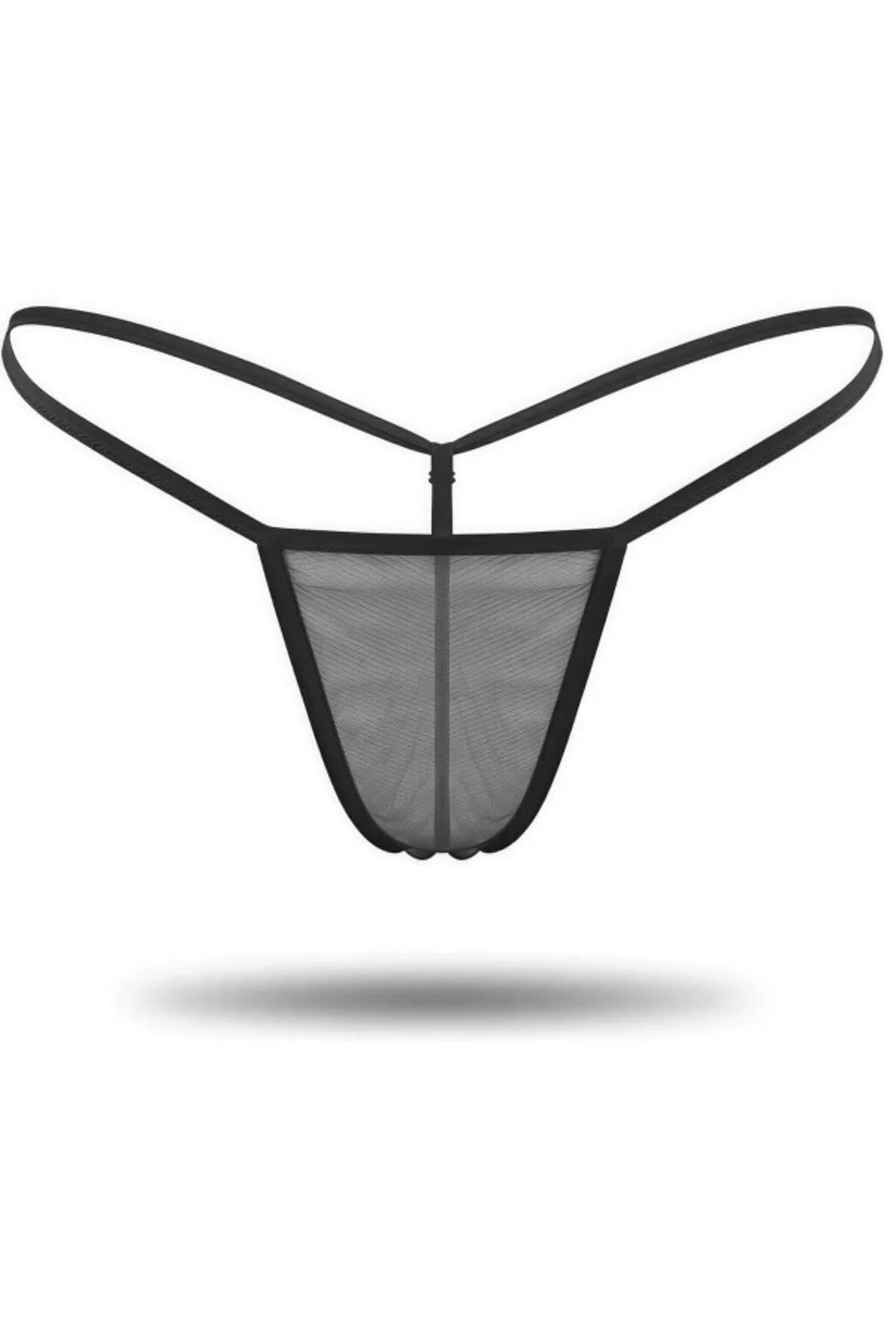 Dodes 3'lü Renkli Transparan Tül String Tanga DL0369