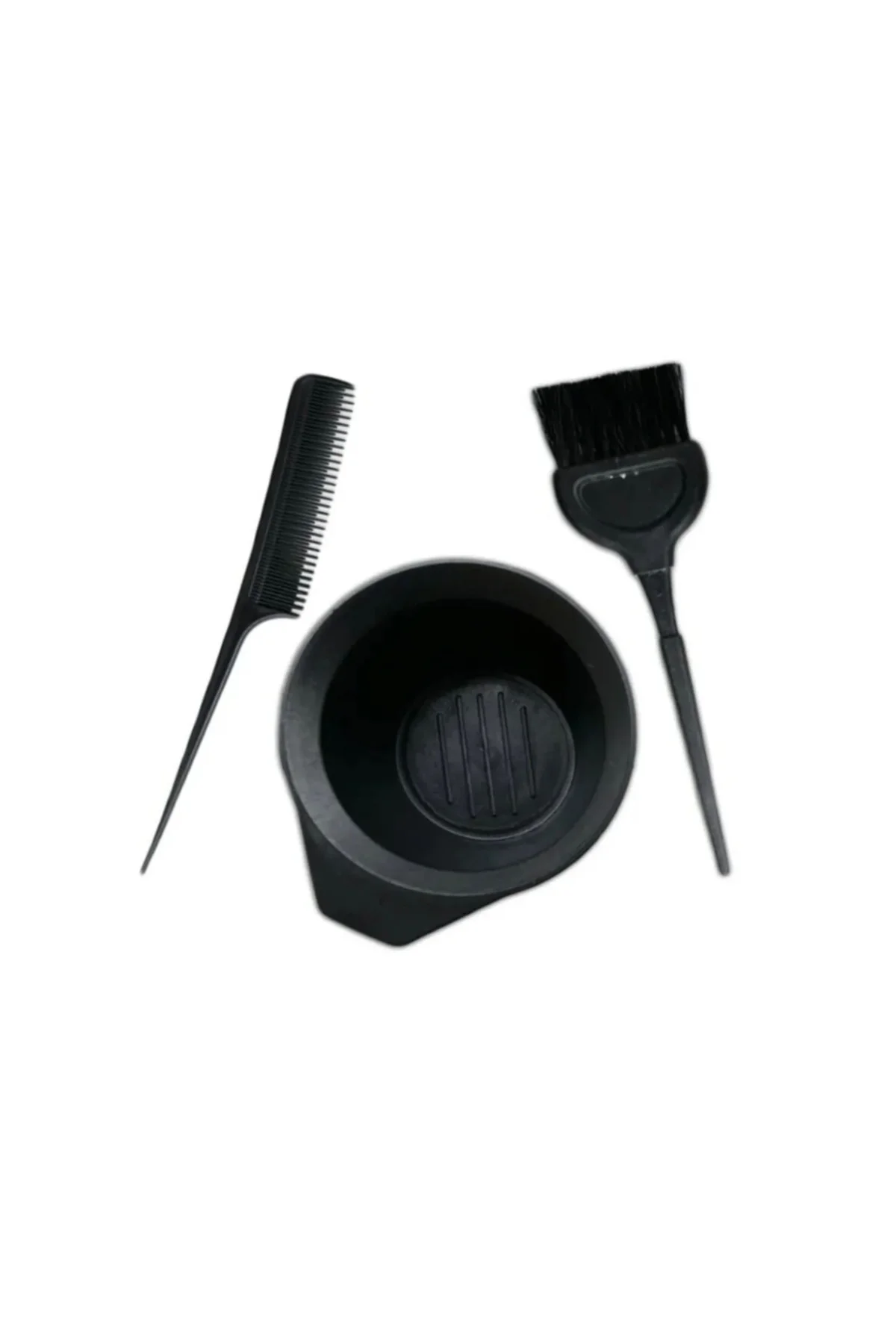 3’lü Saç Boyama Seti | Boya Kabı, Fırça Ve Saç Ayırma Tarağı – Ev