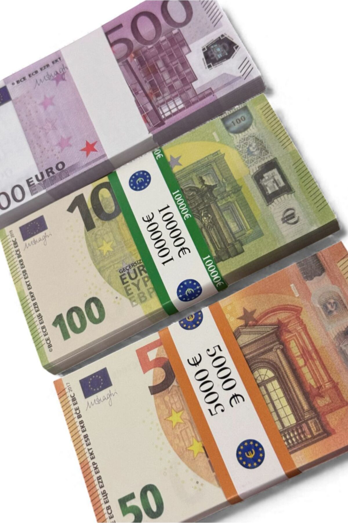 3’lü Şaka ve Düğün Atma Parası Seti – 500 €, 100 € ve 50 € Oyun P