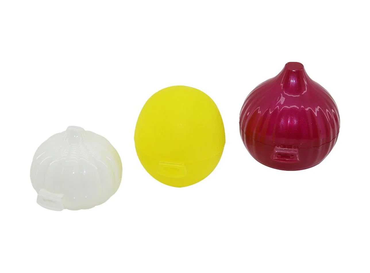 3lü Saklama Kutusu Limon - Soğan - Sarımsak Renkli Plastik Fileli