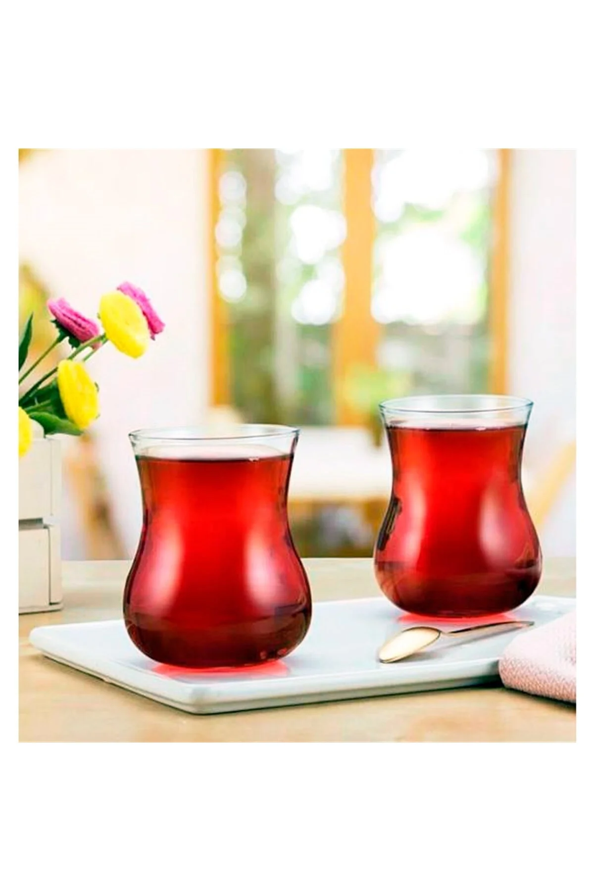 3'lü Semaver Çay Bardağı Seti