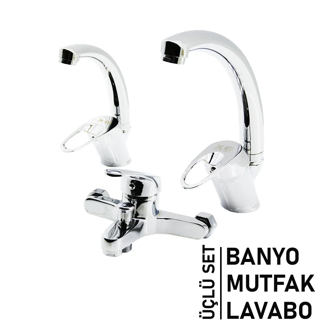 3lü Set   Banyo - Evye Mutfak - Lavabo   Aç Kapa  Mix Batarya Musluk Bx40 Fiyatı, Yorumları ve Özellikleri