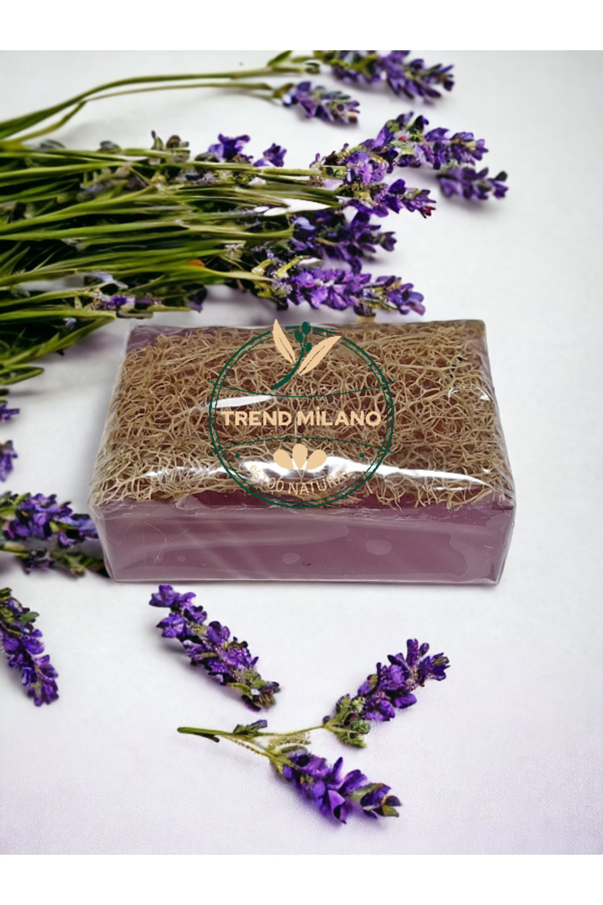 Trendmilano 3Lü Set Doğal Kabak Lifli Sabun Aloe Vera - Lavanta - Pirinç Özlü