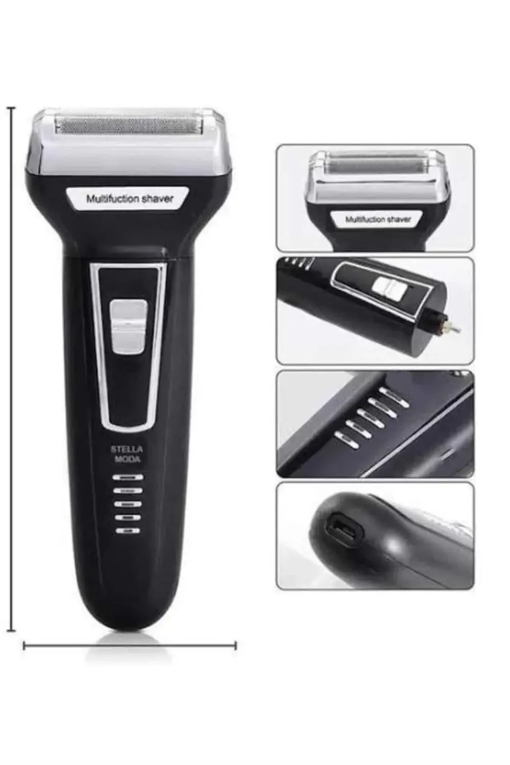 3'lü Set Saç Sakal Kesme Traş Makinesi Burun Kılı Alma Tıraş Maki