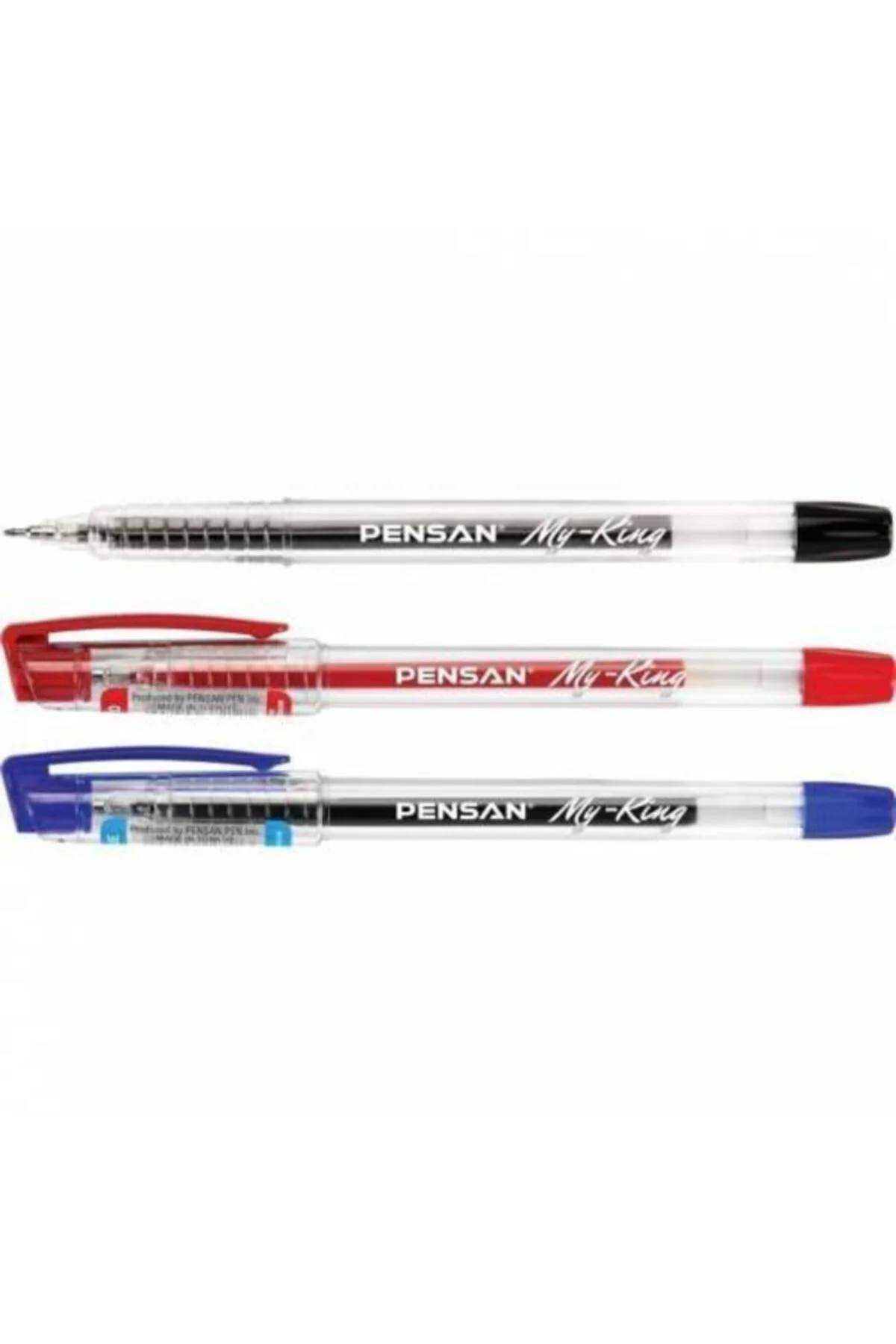 3'Lü Set Siyah-Mavi-Kırmızı Tükenmez Kalem Jel Kalem Öğretmen Kal