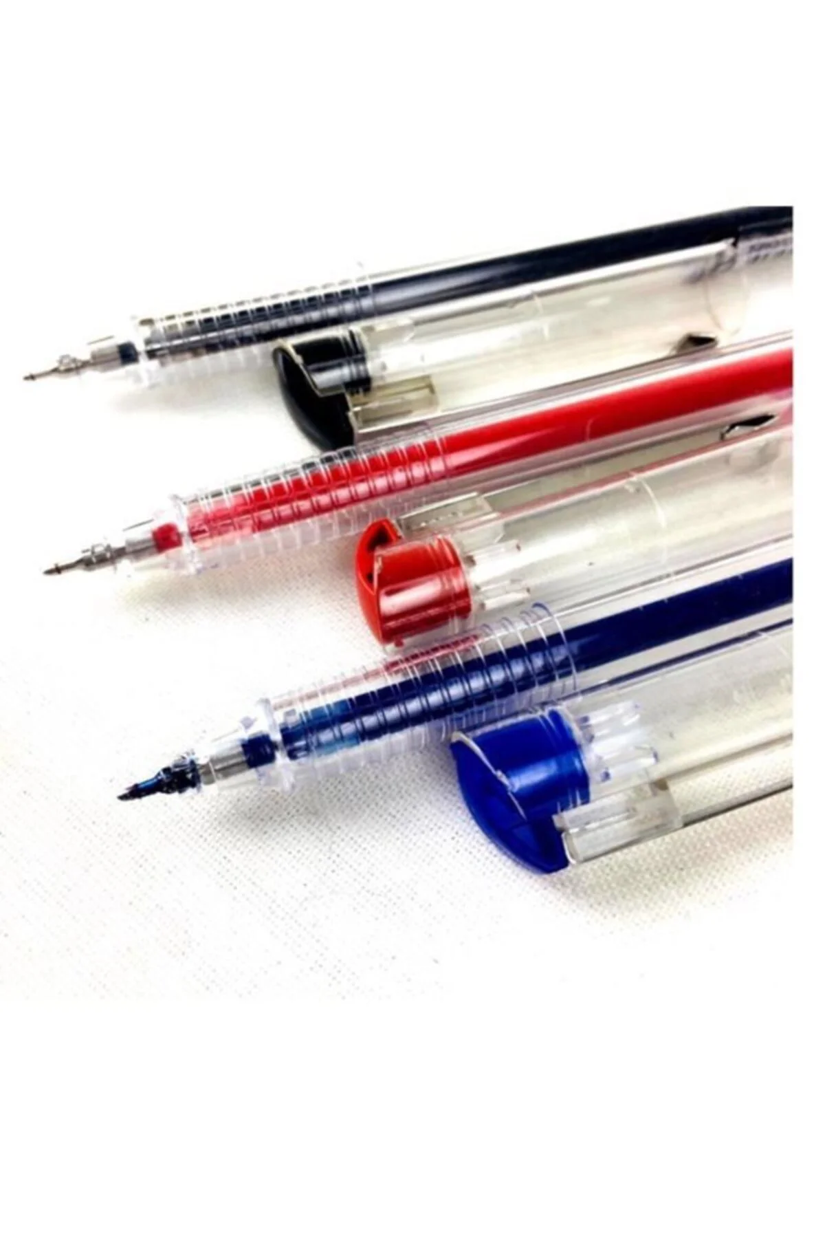 3'Lü Set Siyah-Mavi-Kırmızı Tükenmez Kalem Jel Kalem Öğretmen Kal