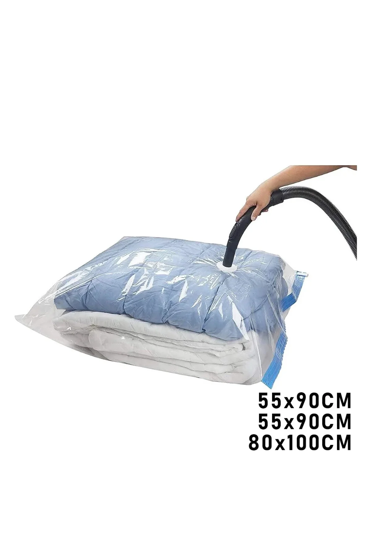 3LÜ Set Vakumlu Poşet Hurç 2 Adet Xl= 55X90CM + 1ADET Xxl= 80X100CM %75 Yer Tasarrufu 3LÜ Set Vakumlu Poşet Hurç 2 Adet Xl= 55X90CM + 1ADET Xxl= 80X100CM %75 Yer Tasarrufu