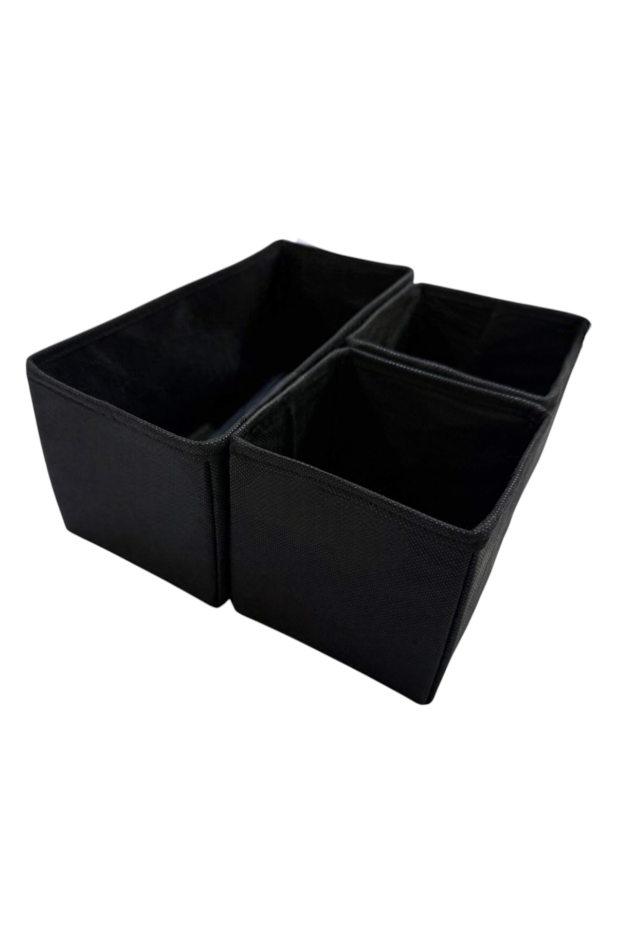 3'lü Siyah Çekmece Içi Düzenleyici Organizer Set - Çok Amaçlı Dol