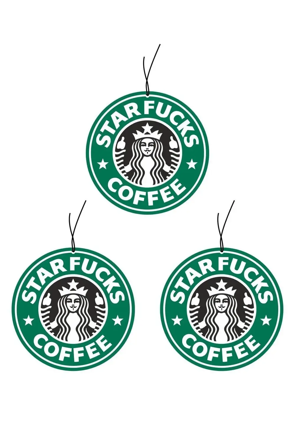 3lü Starfucks Coffe Tasarımlı Dekoratif Araba Oto Kokusu Ve Akses