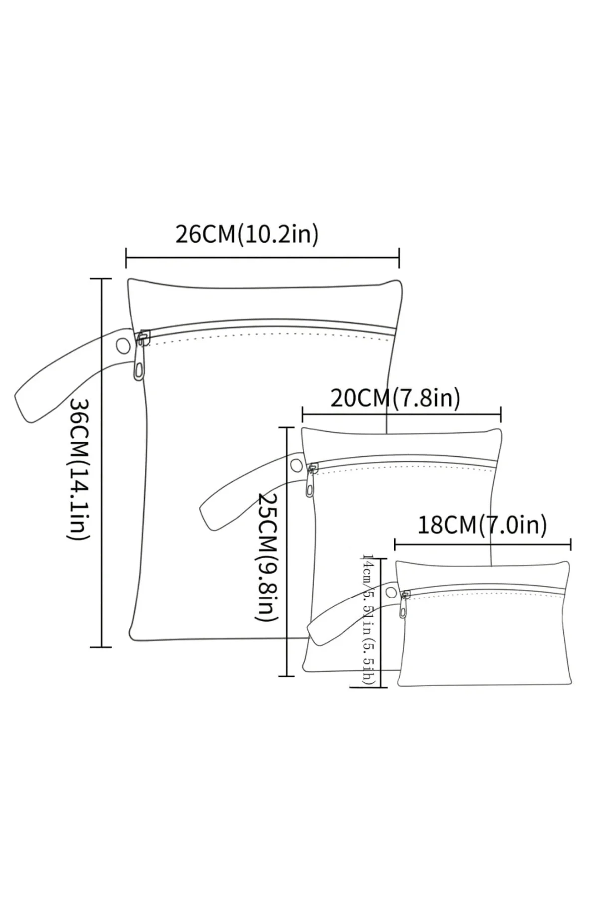 3'lü Su Geçirmez Seyahat Orginizer Çanta Seti