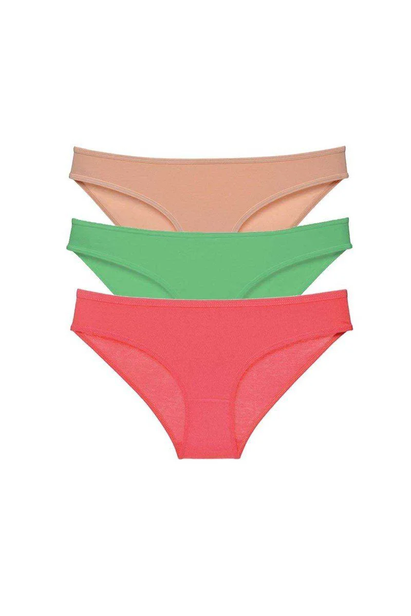 3'lü Süper Eko Set Likralı Kadın Slip Külot – Pamuklu Rahat Külot Seti (Ten, Yeşil, Fuşya) 3'lü Süper Eko Set Likralı Kadın Slip Külot – Pamuklu Rahat Külot Seti (Ten, Yeşil, Fuşya)