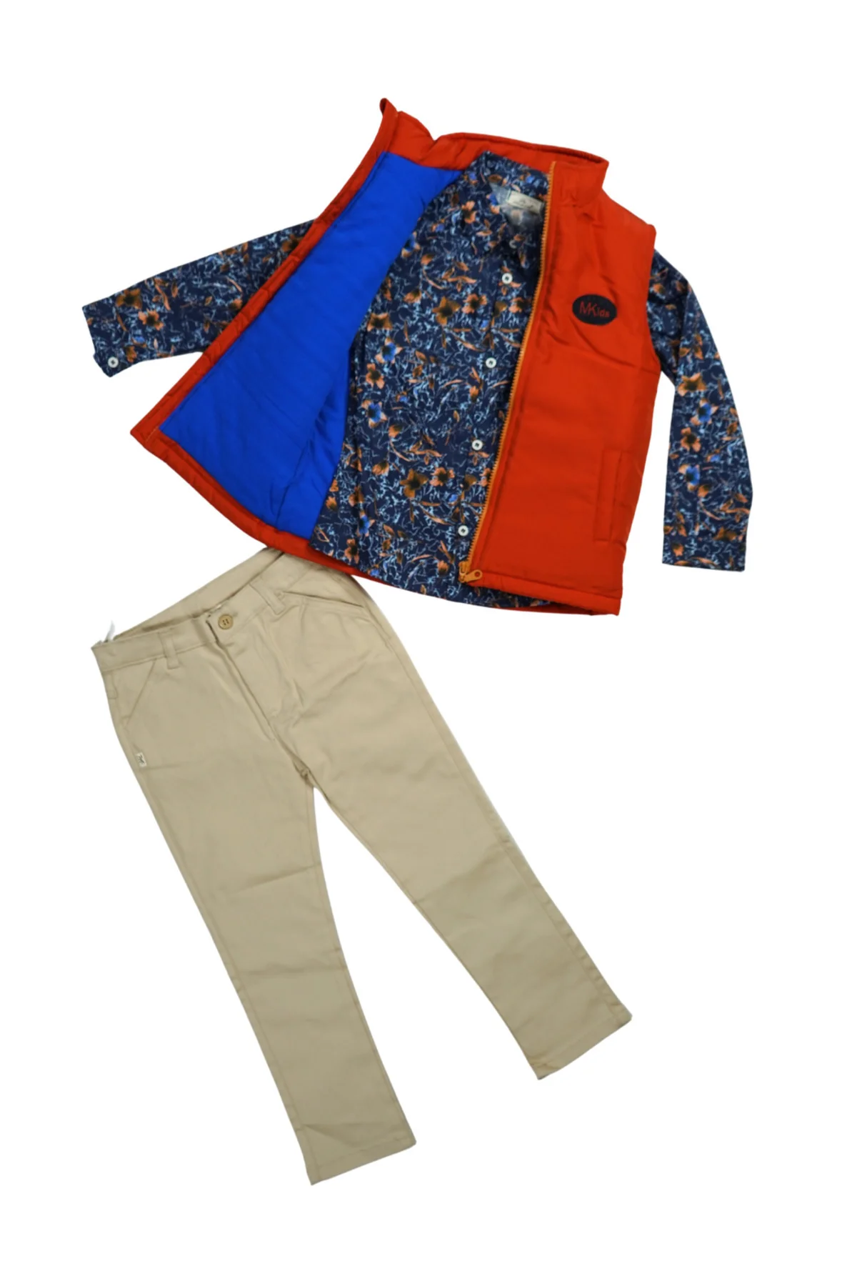 3'lü Takım Anorak Yelek & Gömlek &Gabardin Pantolon Erkek Çocuk 3'lü Takım Anorak Yelek & Gömlek &Gabardin Pantolon Erkek Çocuk