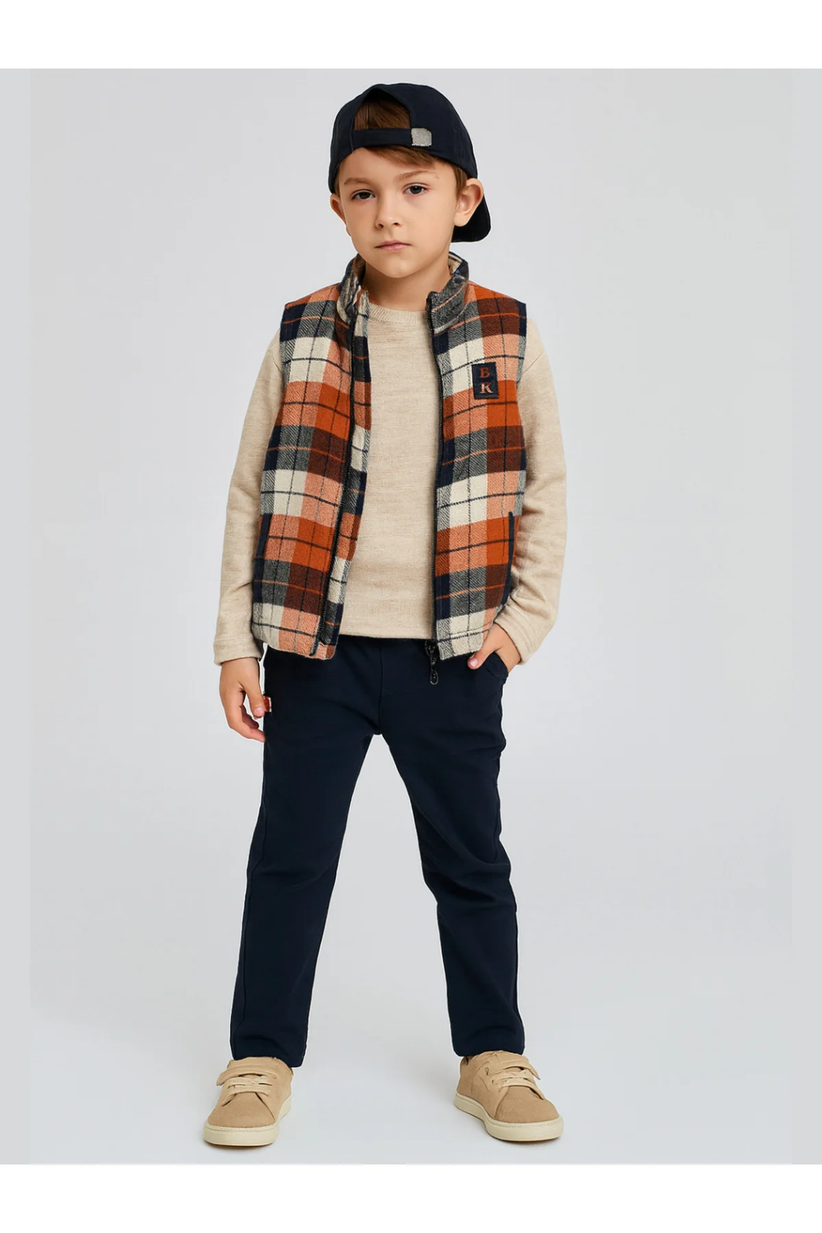 3'lü Takım Erkek Çocuk Yelek & Pantolon & Sweatshirt Takım