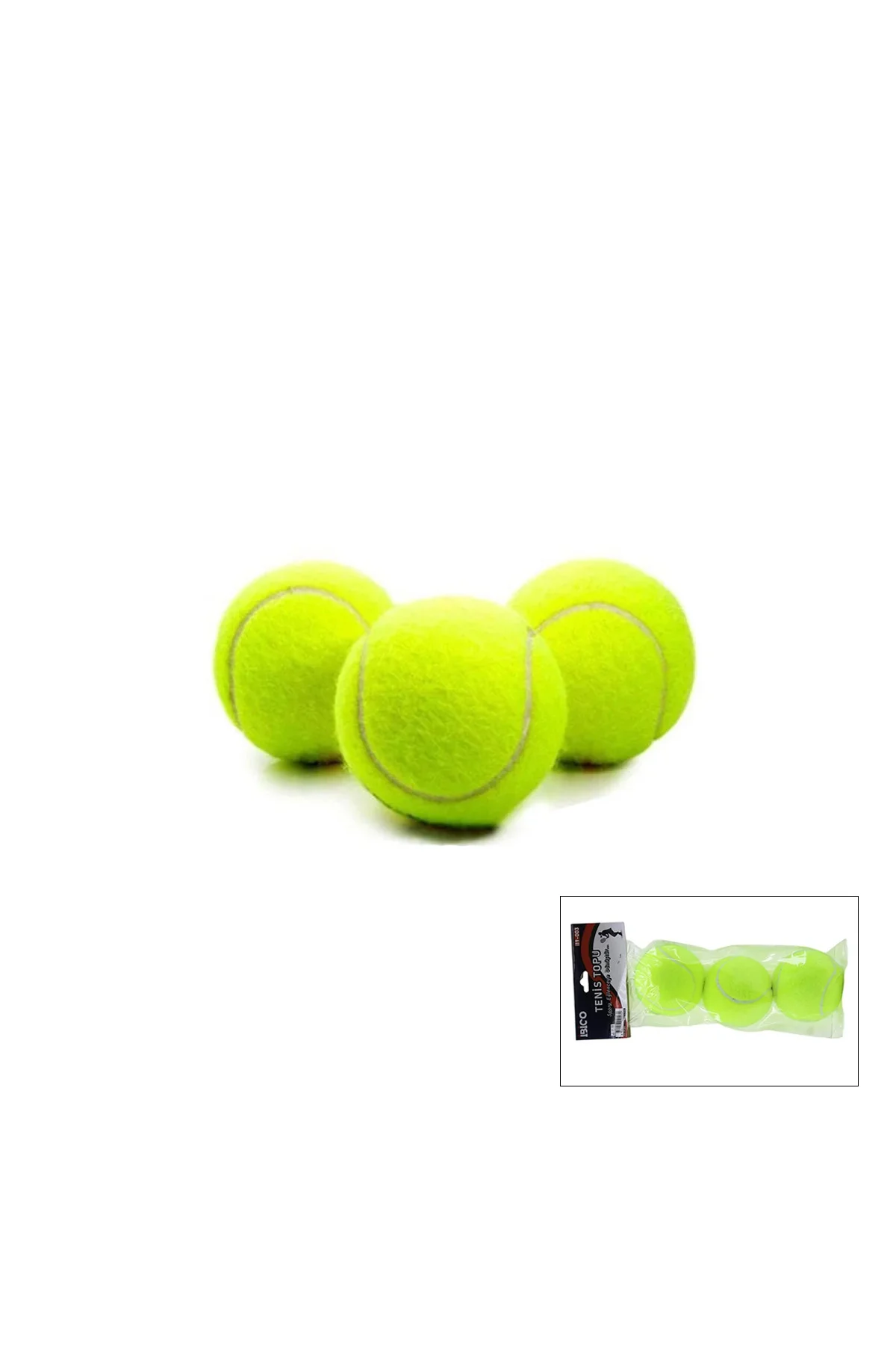 3'lü Tenis Kort Topu - Poşetli Kartela Ambalaj 3'lü Tenis Kort Topu - Poşetli Kartela Ambalaj