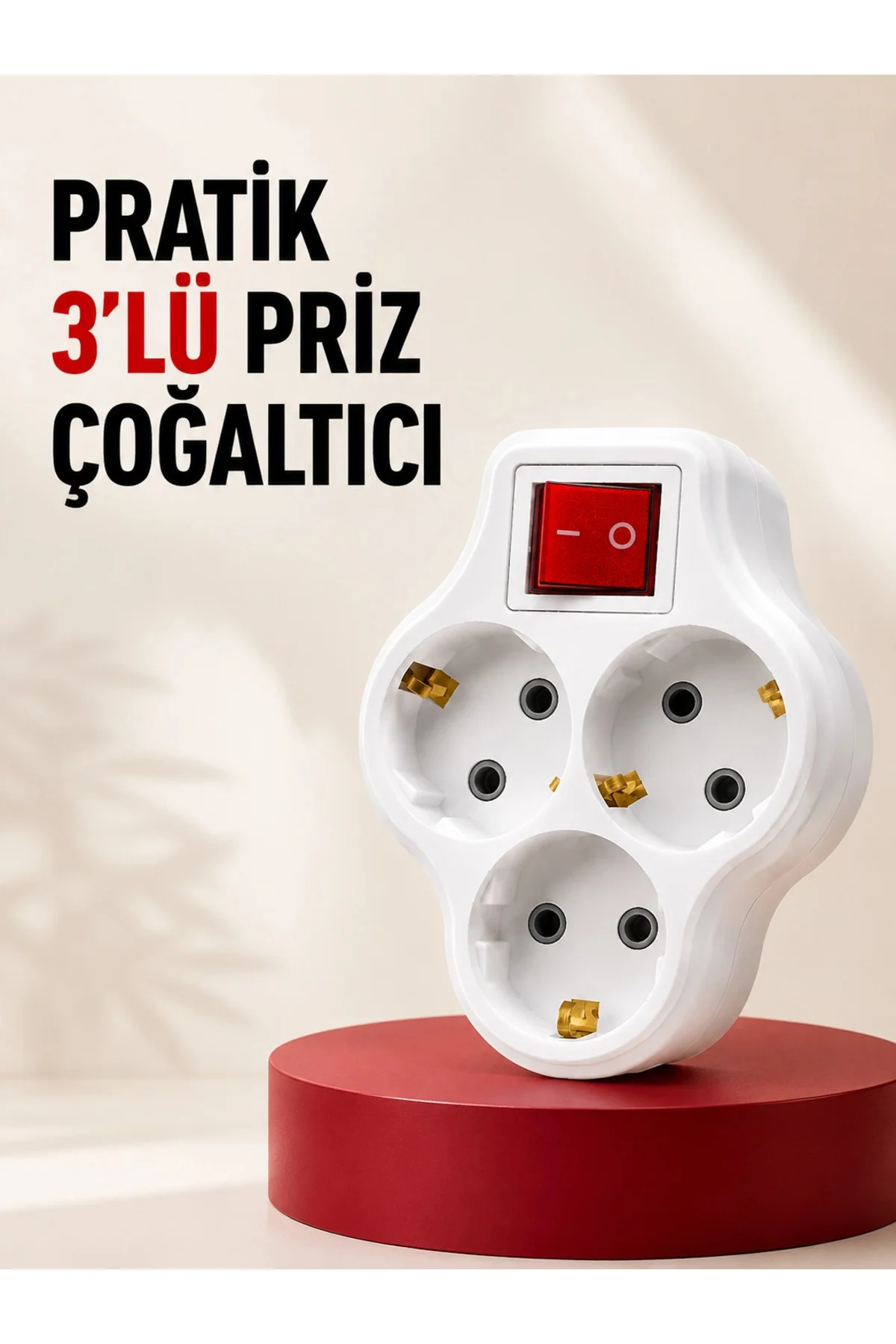 3’lü Topraklı Priz Çoklayıcı Açma Kapama Anahtarlı Direkt Prize Takılan Adaptör 3’lü Topraklı Priz Çoklayıcı Açma Kapama Anahtarlı Direkt Prize Takılan Adaptör