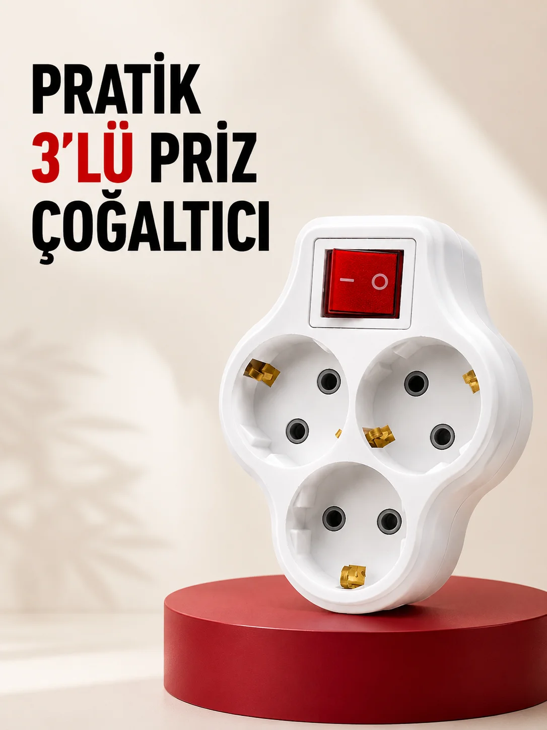 3’lü Topraklı Priz Çoklayıcı Açma Kapama Anahtarlı Direkt Prize Takılan Adaptör Fiyatı, Yorumları ve Özellikleri