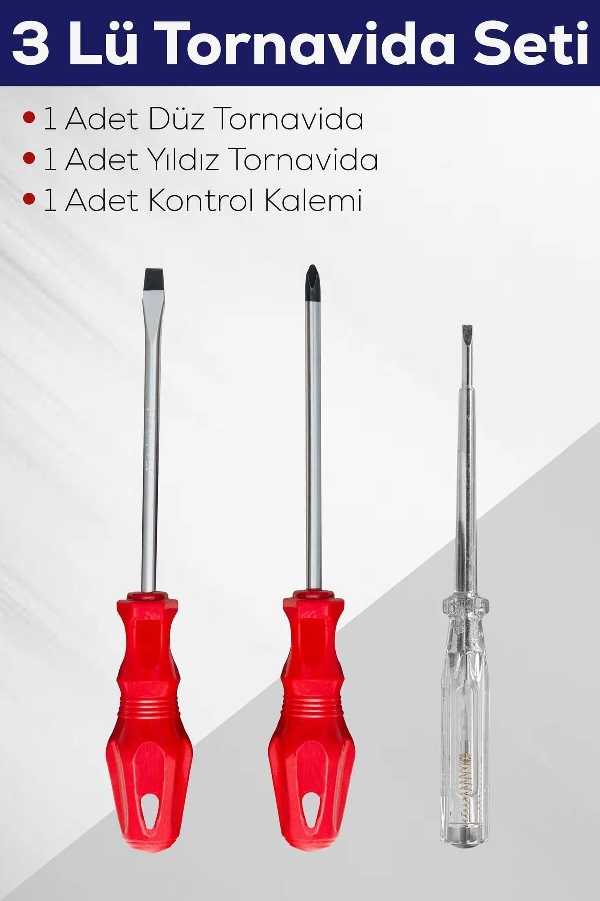 3'lü Tornida Seti (Düz Tornida + Yıldız Tornida + Kontrol Kalemi)