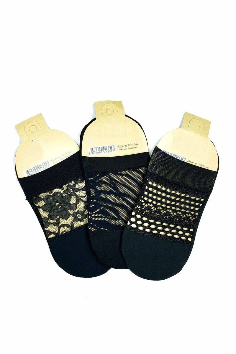 3'lü Transparan Önli Kadın Fantezi Babet Çorap - Nefes Alan Rahatlık Fiyatı, Yorumları ve Özellikleri