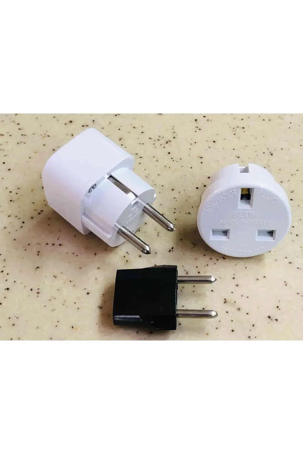 3'lü Universal Elektrik Prizi Çevirici Set Amerikan Ingiliz Avust
