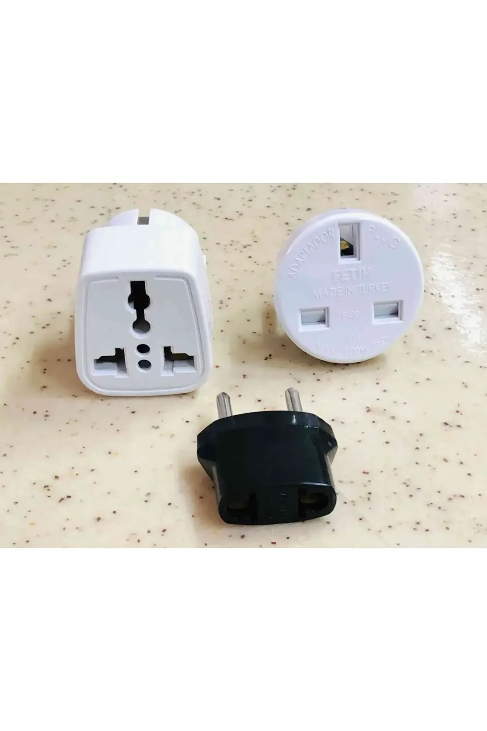 3'lü Universal Elektrik Prizi Çevirici Set Amerikan Ingiliz Avust
