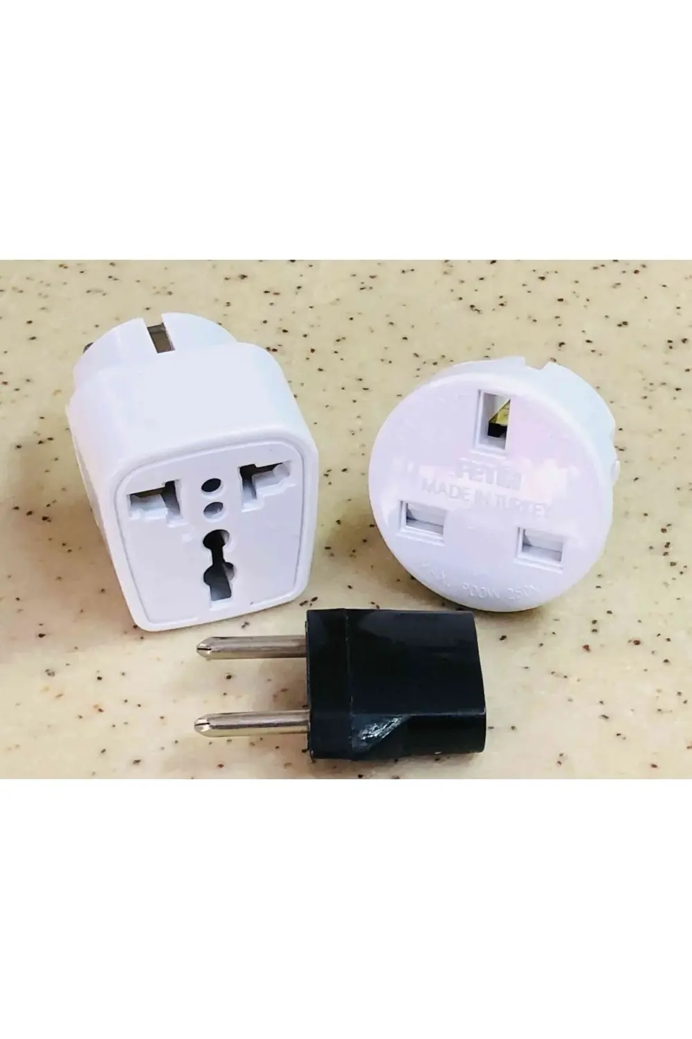 3'lü Universal Elektrik Prizi Çevirici Set Amerikan Ingiliz Avust