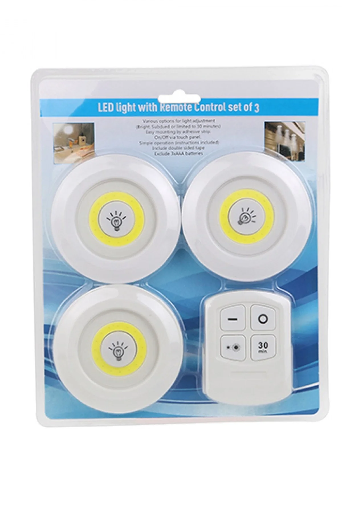 3lü Uzaktan Kumandalı Yapışkanlı Kablosuz Led Spot Lambalar Bx40 Fiyatı, Yorumları ve Özellikleri