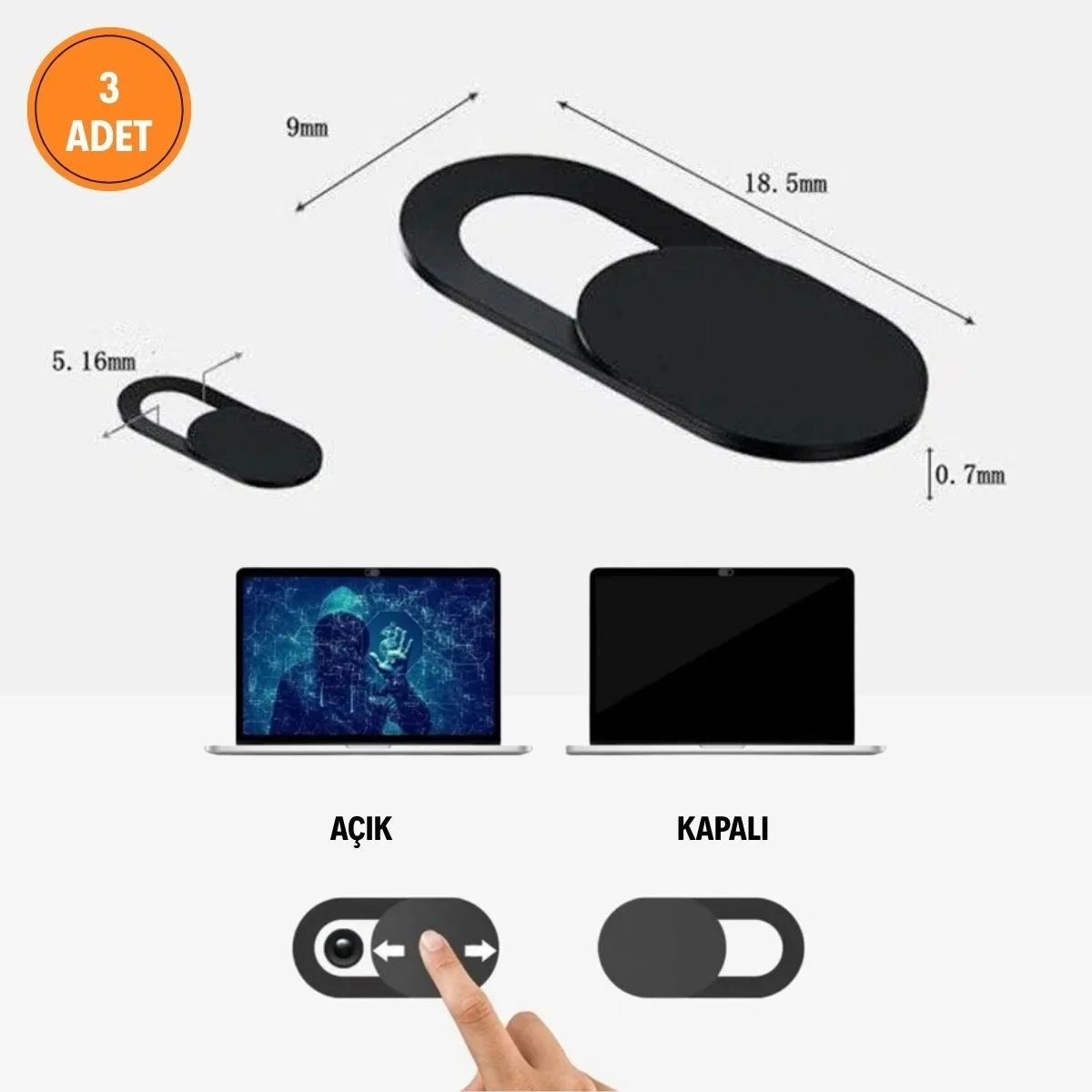 3’lü Webcam Kapatıcı – Laptop, Tablet Ve Telefon Uyumlu Gizlilik Kamera Kapağı (plastik) Bx40 Fiyatı, Yorumları ve Özellikleri