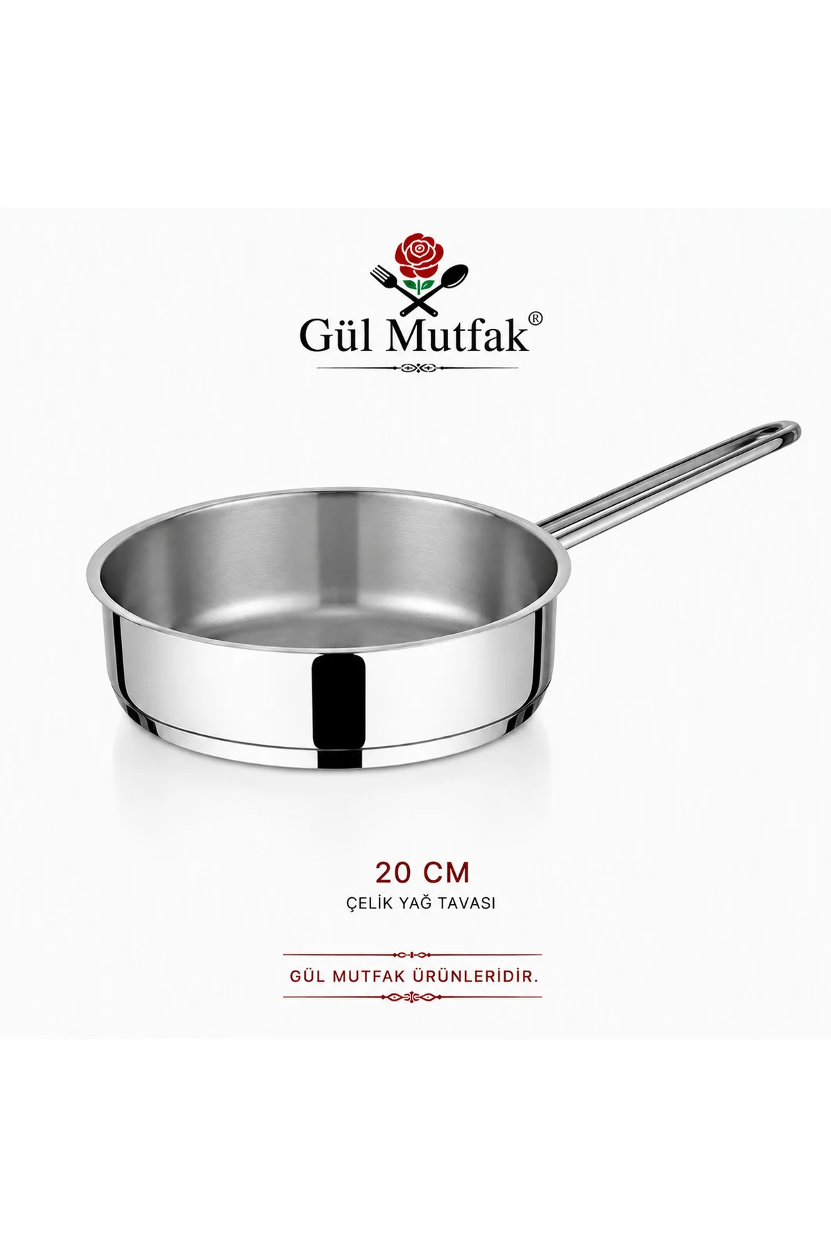 3'Lü Yağ Tava Paslanmaz Çelik 16 CM -18 CM -20 CM 3'Lü Yağ Tava Paslanmaz Çelik 16 CM -18 CM -20 CM