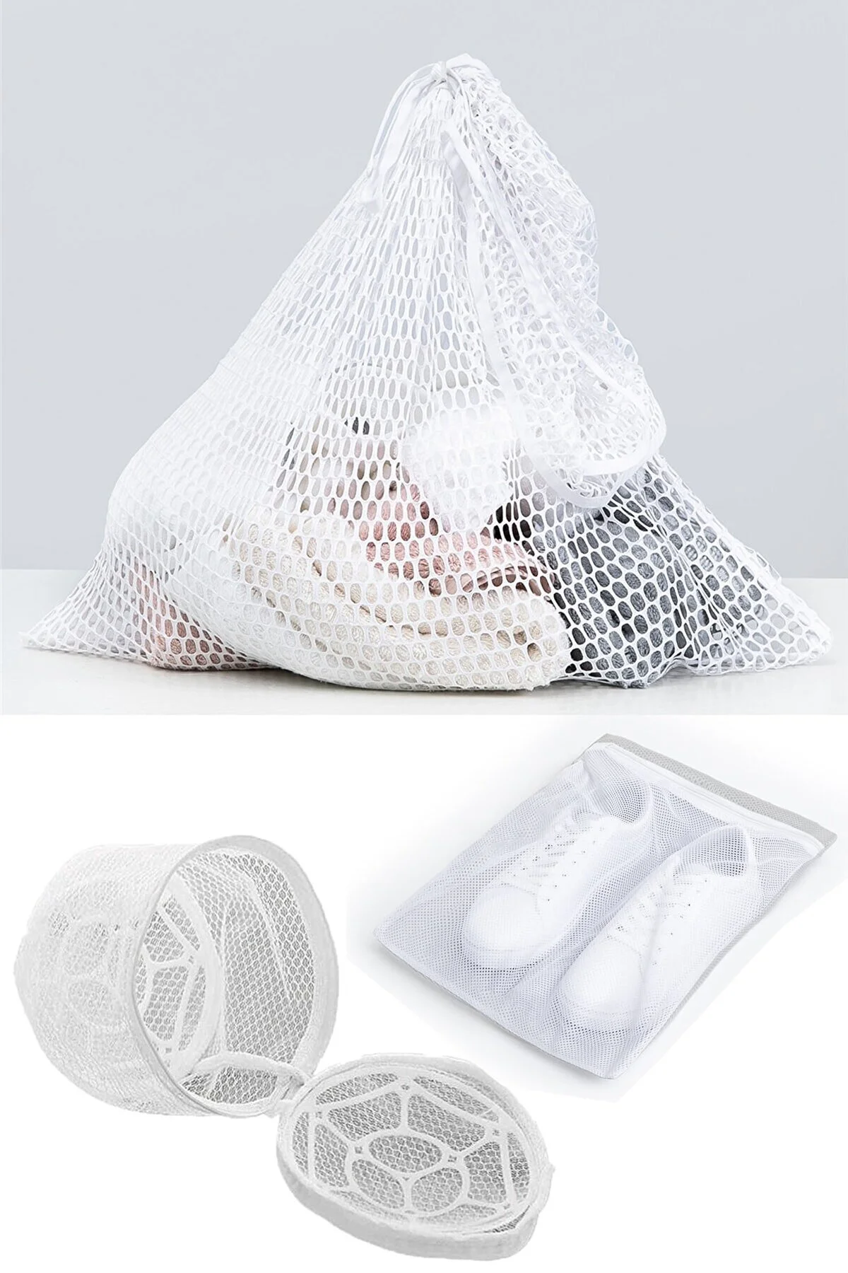 3lü Yı File Seti - Ayakkabı Filesi-Plastik Aparatlı Sütyen Yı- Ça