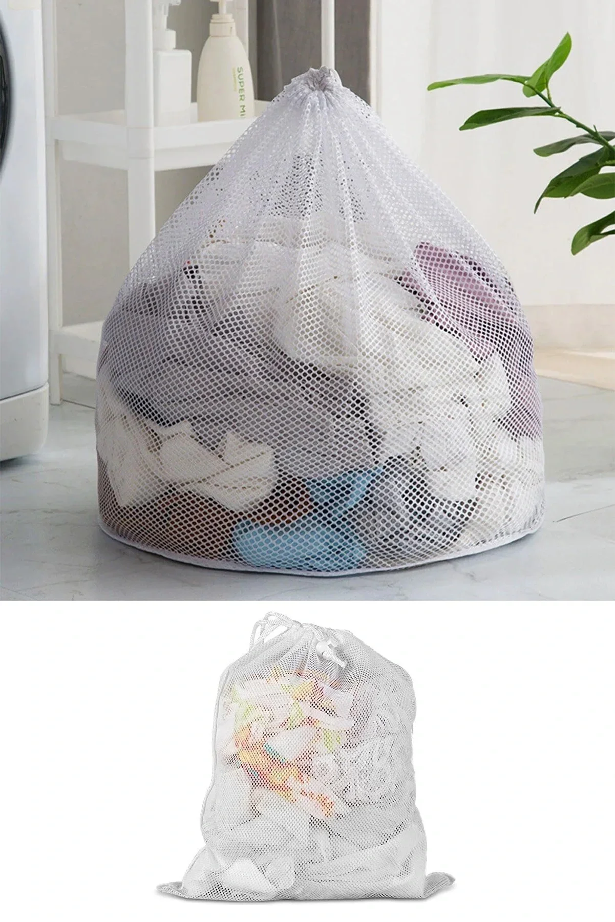3lü Yıkama File Seti - Ayakkabı Filesi-plastik Aparatlı Sütyen Yıkama- Çamaşır Yıkama Filesi