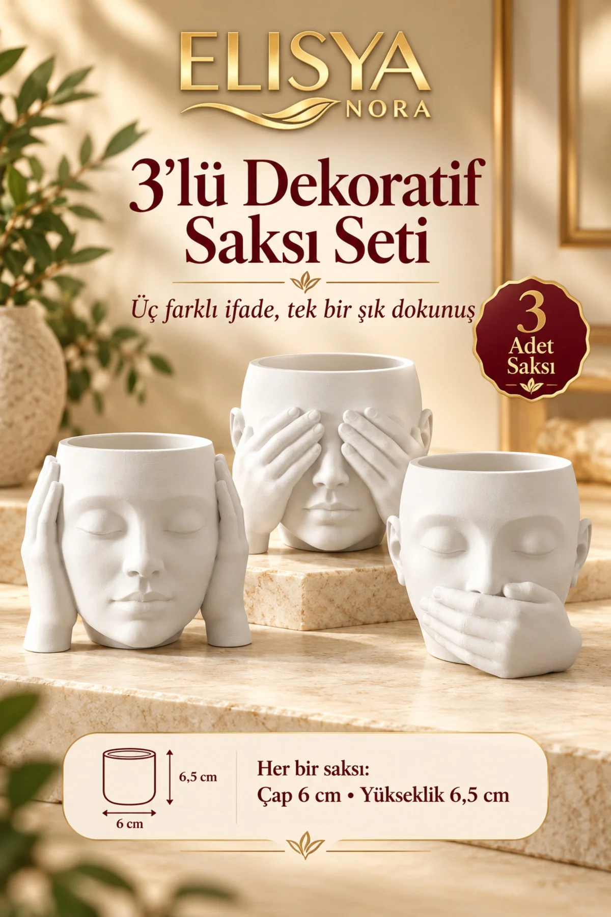 3'lü Yüz Figürlü Dekoratif Mini Saksı Seti Görmedim Duymadım Bilmiyorum 3'lü Yüz Figürlü Dekoratif Mini Saksı Seti Görmedim Duymadım Bilmiyorum