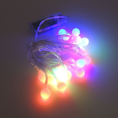 Evimdeyokyok 3M 20 Led Beyaz Top Rgb Işık Pilli 2 Kademeli Tdrtr