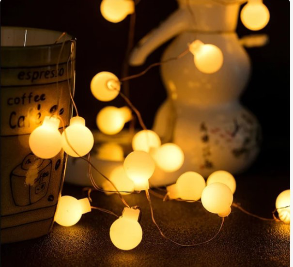 Evimdeyokyok 3M 20 Led Beyaz Top Gün Işığı Pilli 2 Kademeli Tdrtr