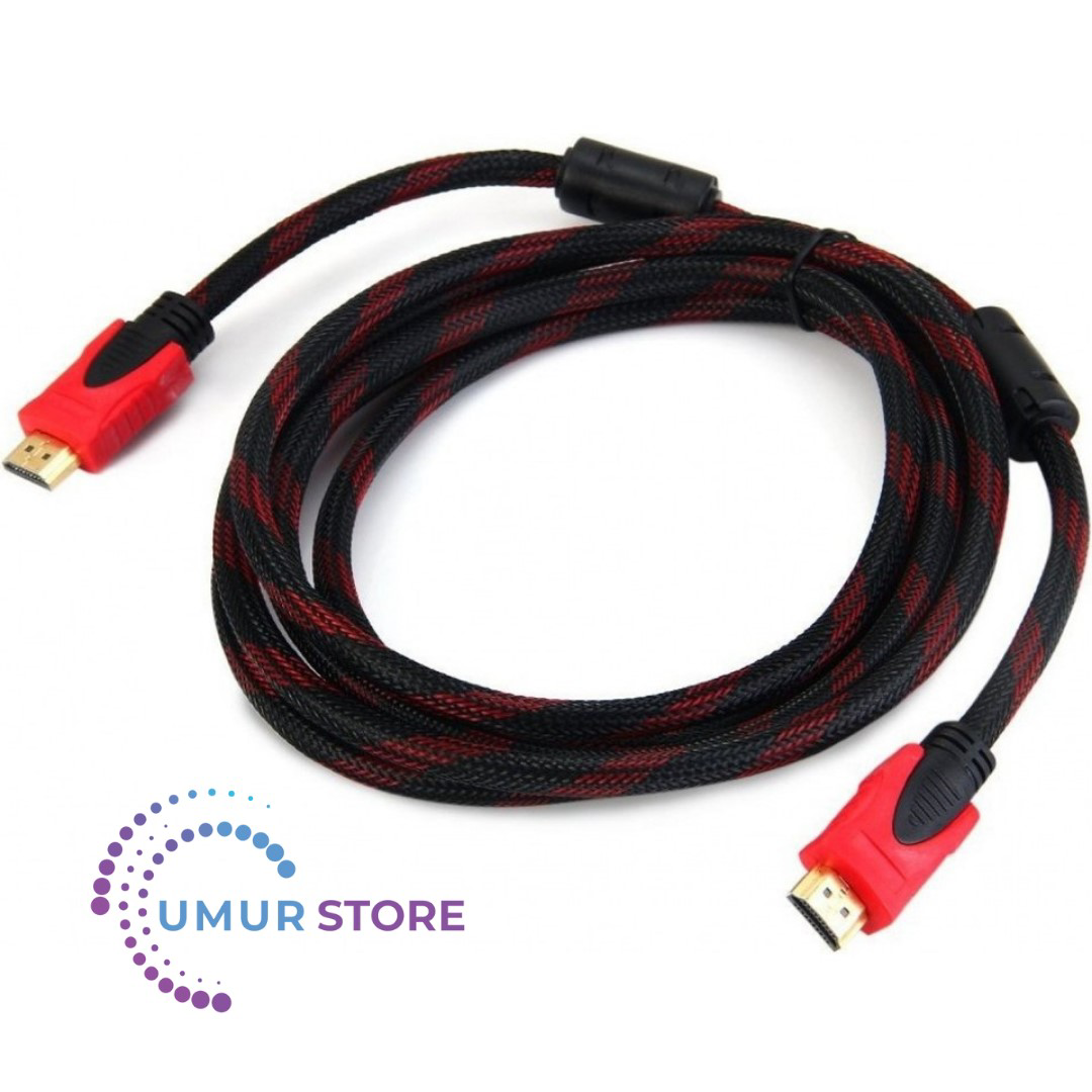 3m Metre 1080P Hasır Örgülü HDMI Kablo 3m Metre 1080P Hasır Örgülü HDMI Kablo