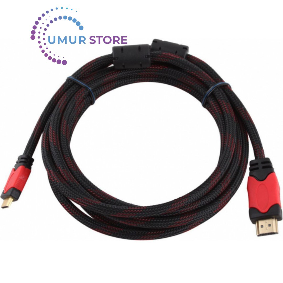 3m Metre 1080P Hasır Örgülü HDMI Kablo 3m Metre 1080P Hasır Örgülü HDMI Kablo