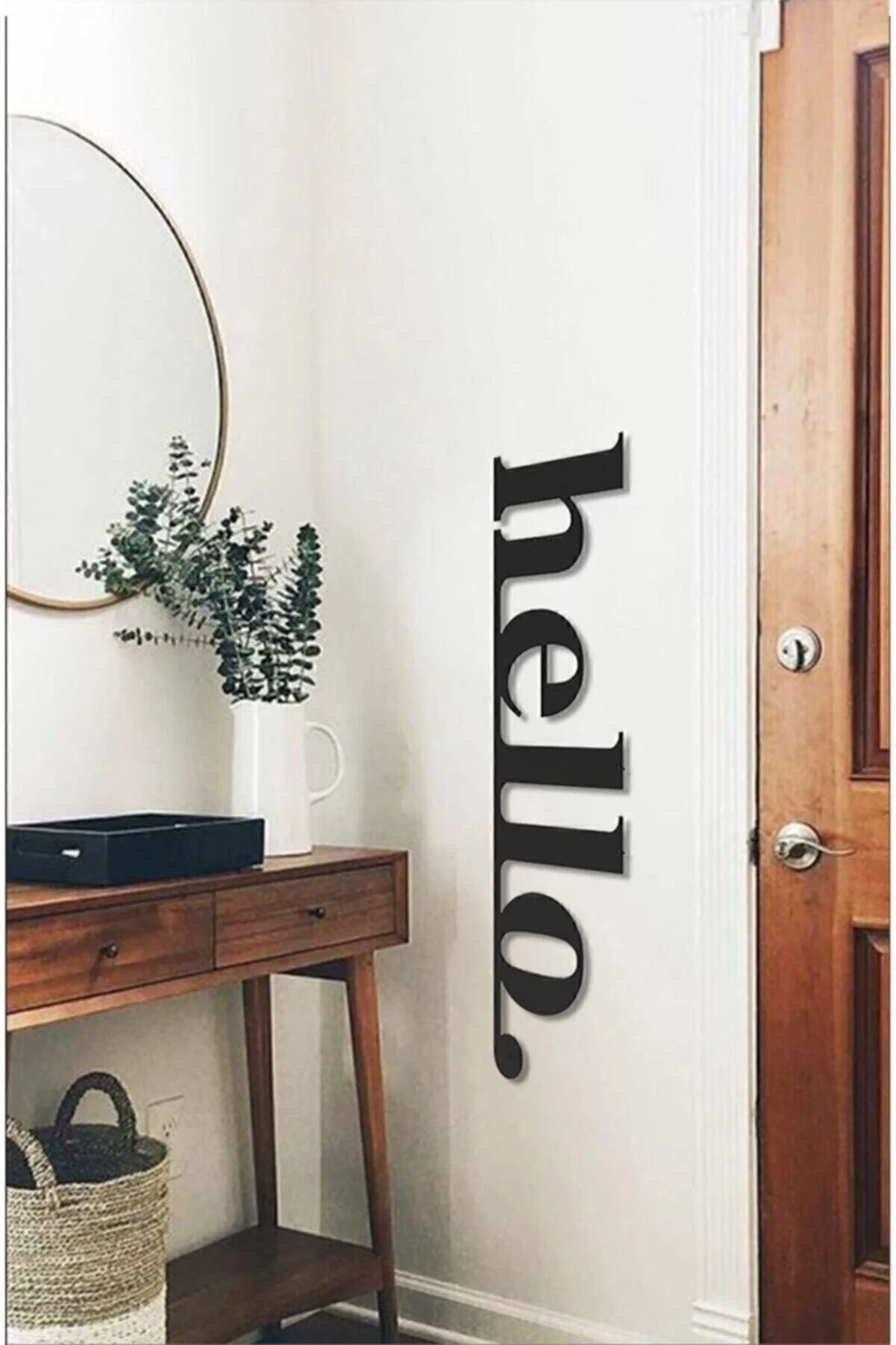 3mm Ahşap Mdf Hello Duvar Yazısı 40*13