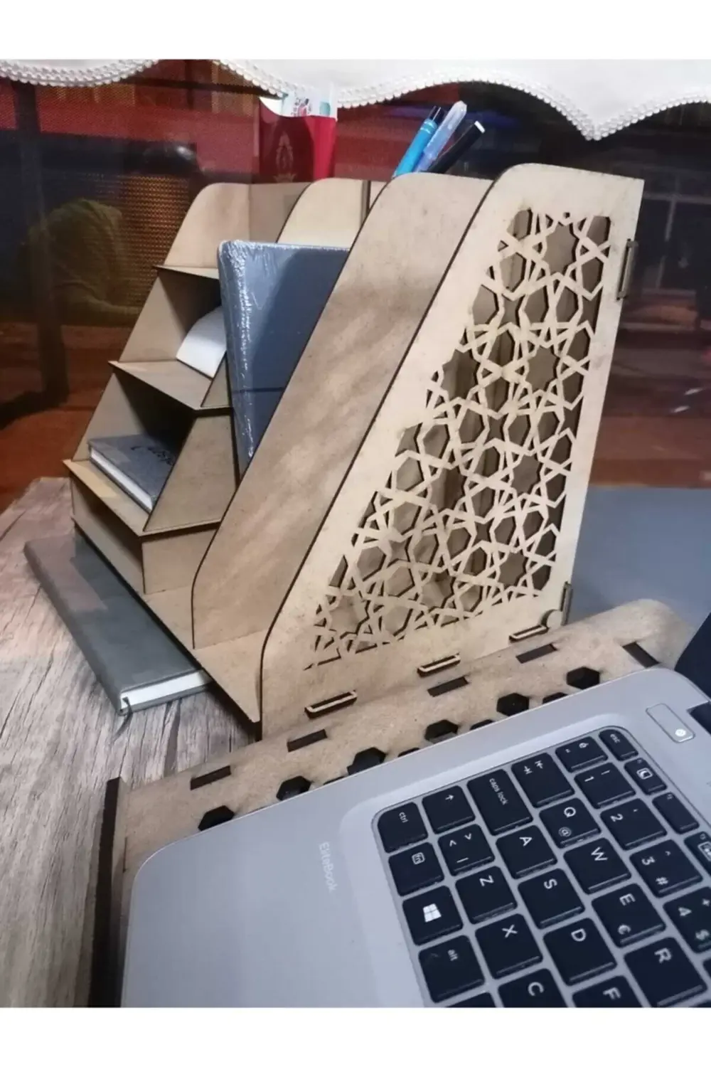 3mm Ahşap Mdf Masaüstü Organizer