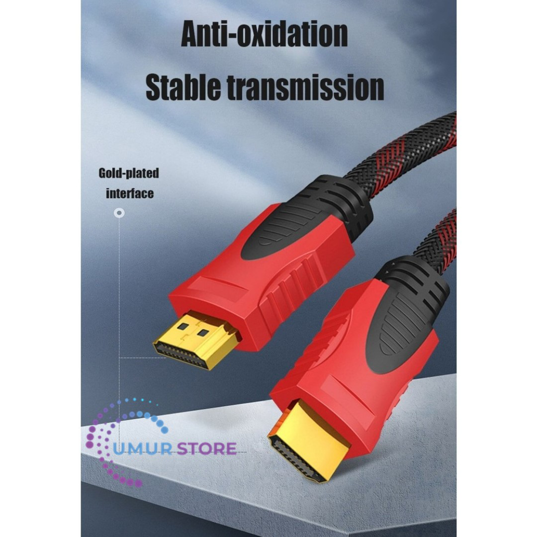 3mt Üç 3 Metre Sargılı HDMI Kablo Full Hd 1080 3D 4K 2160P Kalite
