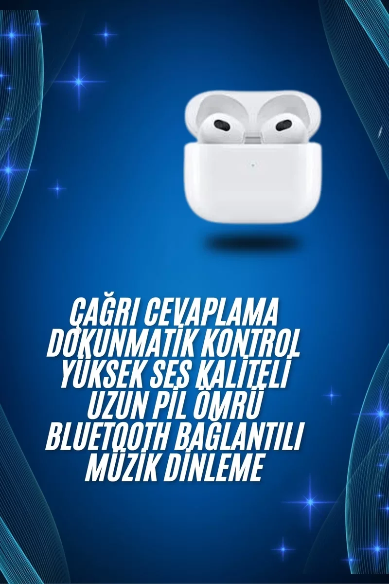 3.Nesil İOS Android Uyumlu Bluetooth 5.0 Beyaz Çağrı Cevaplama Yeni Nesil