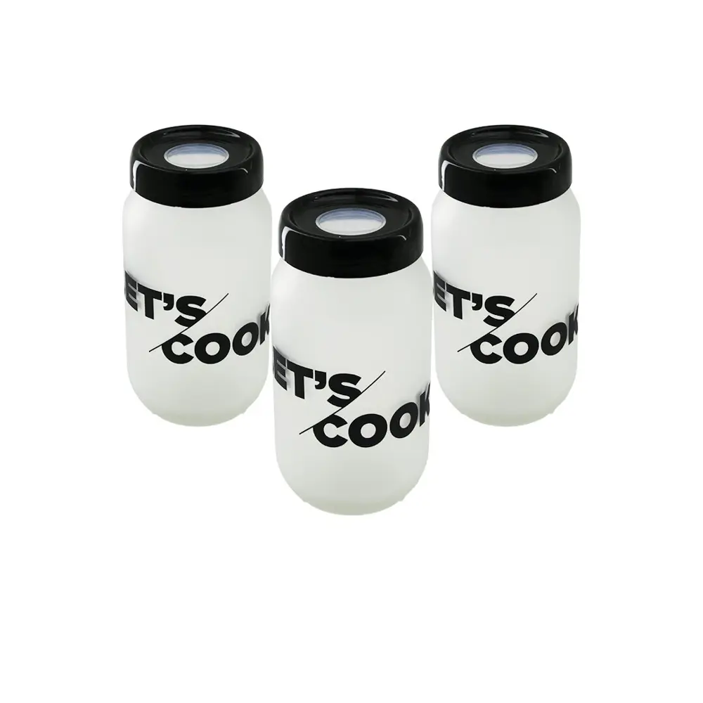 3PCS 100CC FLU SAKLAMA KABI - CAM KAVANOZ SET (4741)