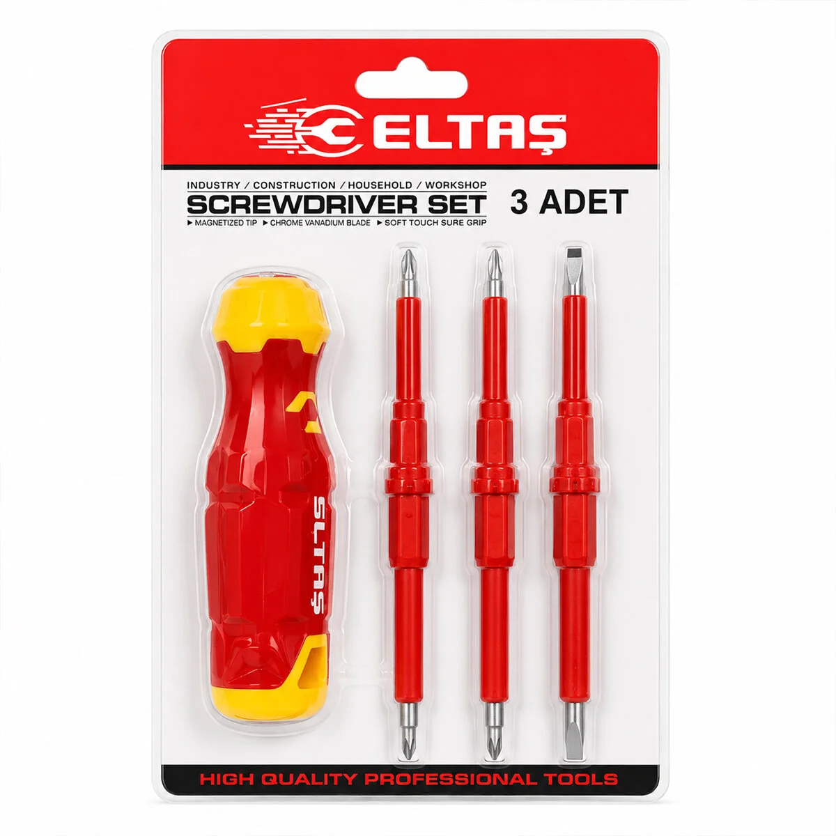 3PCS - Çift Taraflı Uç 3MM-5MM-6MM Ergonomik Sap Elektrikli Tornavida Seti LRD-144 Fiyatı, Yorumları ve Özellikleri