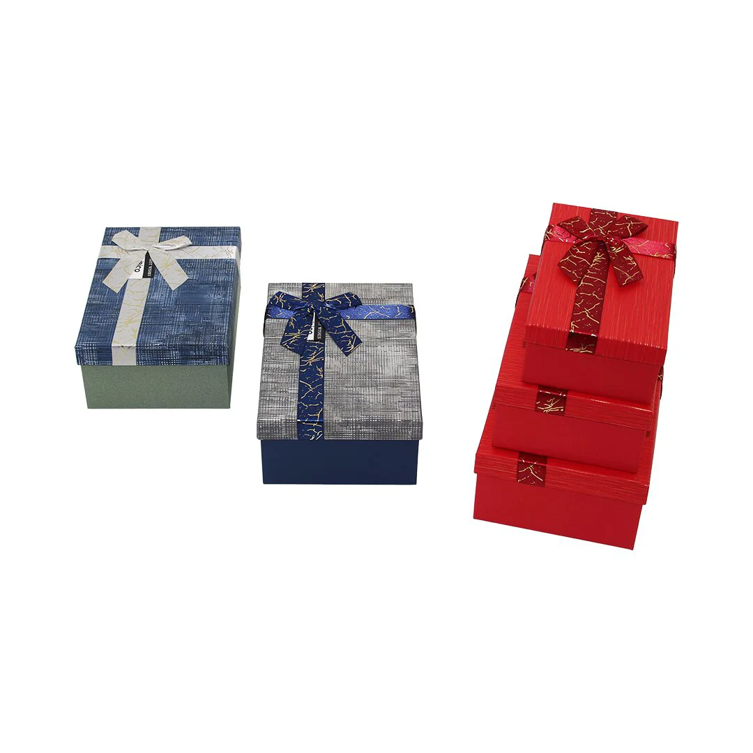 3PCS D.dörtgen Çizgili Mix Renkli Karton Hediye Kutusu Kurdelalı 22.5X15.5-20.5X13.5-18.5X11.5CM Fiyatı, Yorumları ve Özellikleri