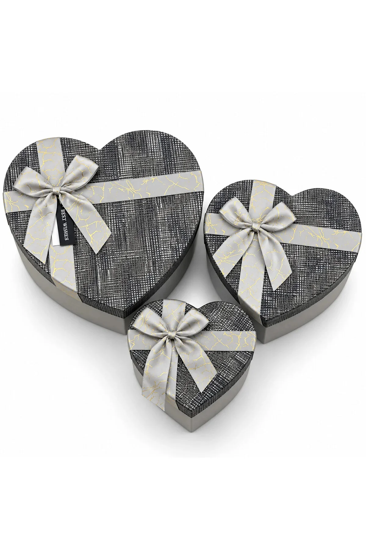 3PCS Kalp Çizgili Mix Renkli - Kabartma Desen Karton Hediye Kutusu Kurdelalı 22X20-19X17-16X14CM 3PCS Kalp Çizgili Mix Renkli - Kabartma Desen Karton Hediye Kutusu Kurdelalı 22X20-19X17-16X14CM