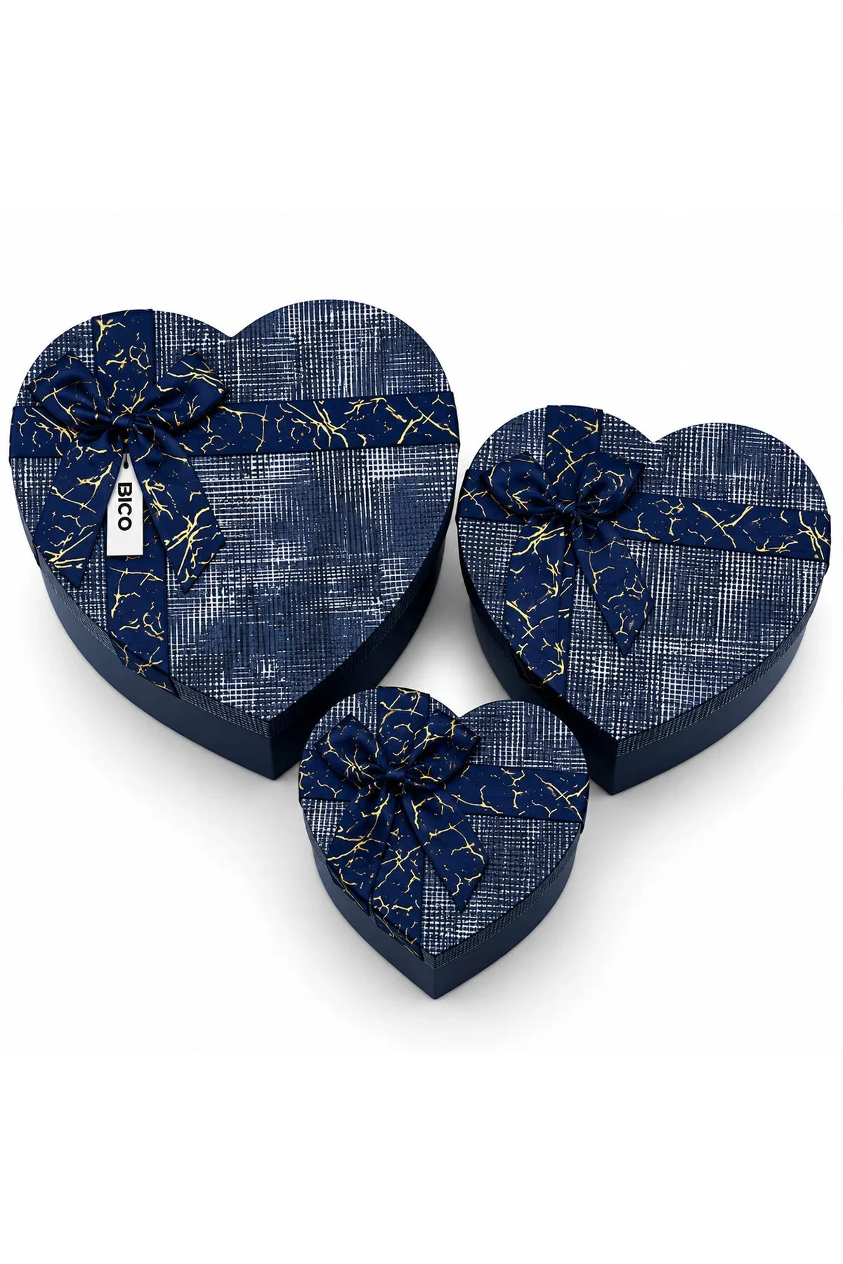 3PCS Kalp Çizgili Mix Renkli - Kabartma Desen Karton Hediye Kutusu Kurdelalı 22X20-19X17-16X14CM 3PCS Kalp Çizgili Mix Renkli - Kabartma Desen Karton Hediye Kutusu Kurdelalı 22X20-19X17-16X14CM
