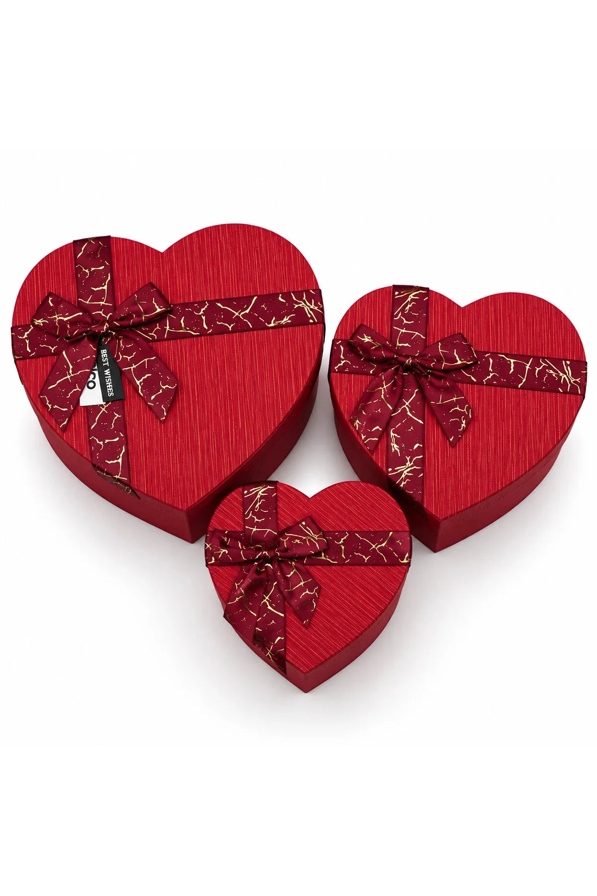 3PCS Kalp Çizgili Mix Renkli - Kabartma Desen Karton Hediye Kutusu Kurdelalı 22X20-19X17-16X14CM 3PCS Kalp Çizgili Mix Renkli - Kabartma Desen Karton Hediye Kutusu Kurdelalı 22X20-19X17-16X14CM
