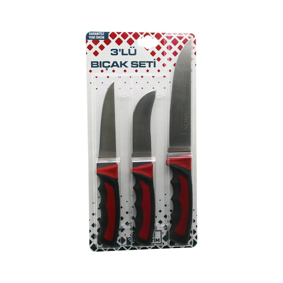 3PCS Kurban Bıçak Seti R-032K--R-320Y--R-0403 Kemik Sıyırma - Deri Soyma=yüzme - Kurban Bıçak